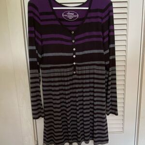 SOMA Live Loungewear purple, grey,‎ & black dress